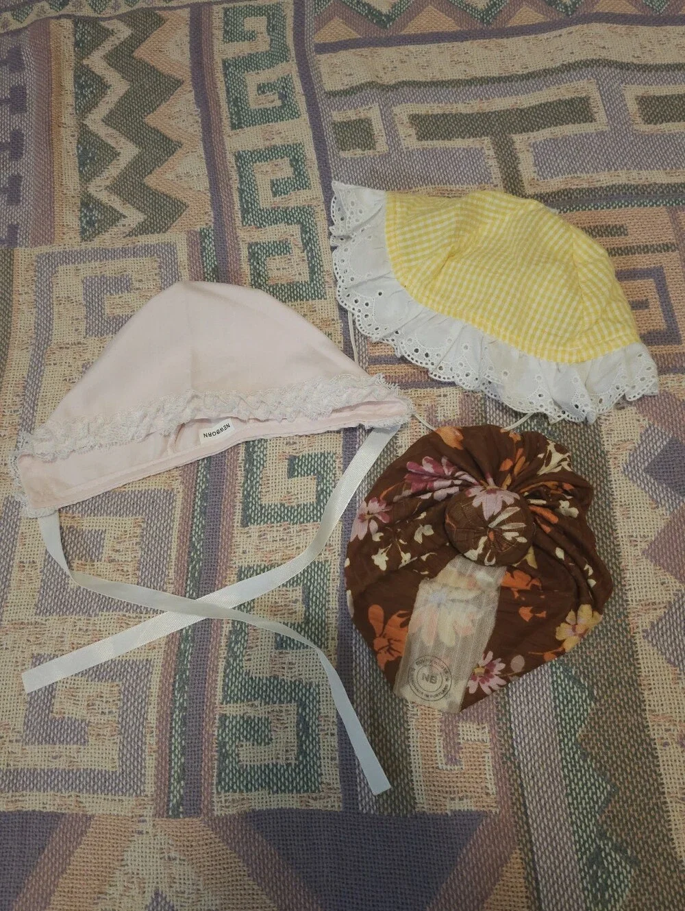 Lot of 3 - Baby Girl's Hats